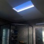 Painel LED blue Skylight  retangular  para embutir com efeito céu e potência 120W