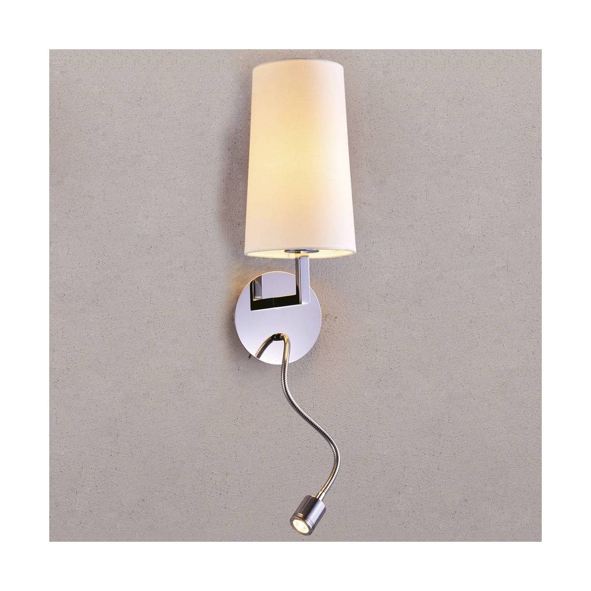 Aplique de parede "DOUBLE" E27 com foco LED de leitura 1W