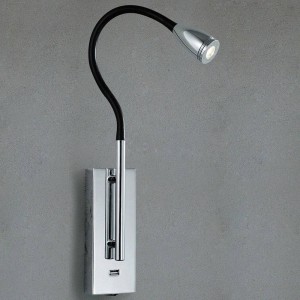 Aplique de parede "WAVE" 3W flexível para leitura