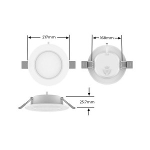 Dimensões dos Downlights LED