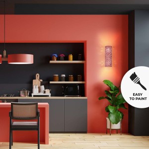 candeeiro de parede em gesso fácil de integrar em qualquer parede