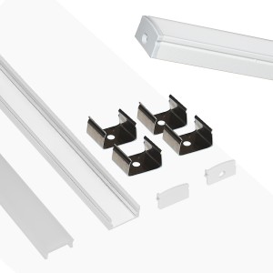 perfil de alumínio para fita de LED dimensões: 17x8mm _Branco