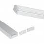 perfil de alumínio para fita LED 17x8mm _ Branco