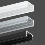 perfil de alumínio para fita de chumbo de 17x8mm _ Branco