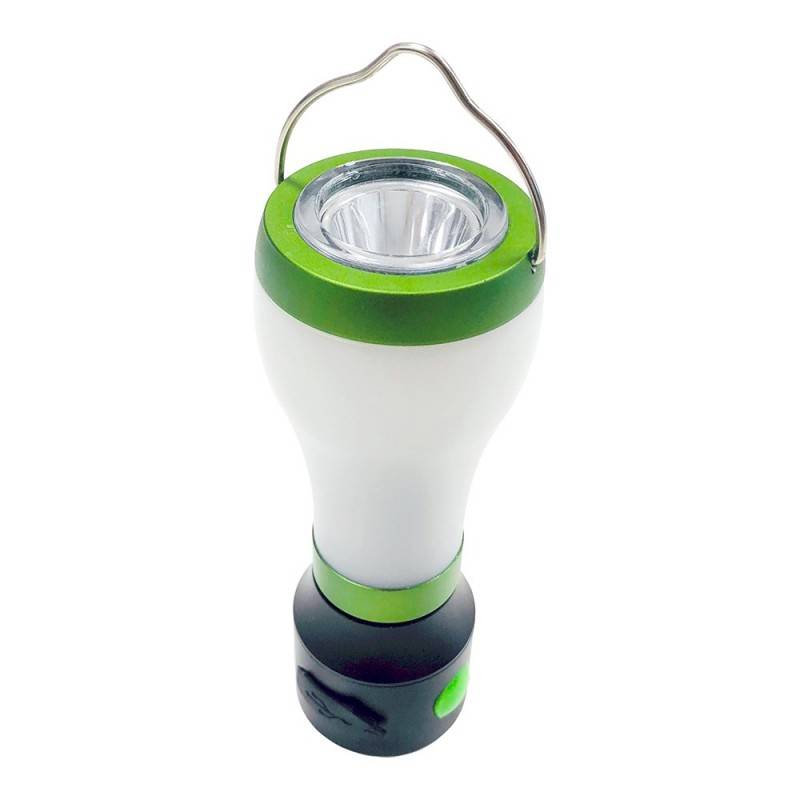 Candeeiro de campismo LED 3W com lanterna e powerbank USB
