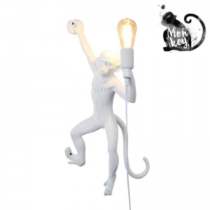 Aplique de parede macaco de resina "César"
