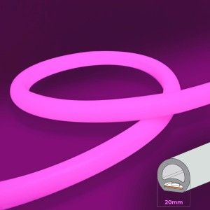 Neon LED circular RGB tubo de silicone - Ki completo- rolo 5 metros