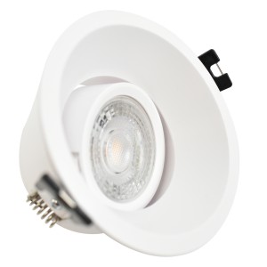 Aro downlight circular para lâmpada GU10 / MR16 - Recorte Ø 85 mm - Baixo UGR