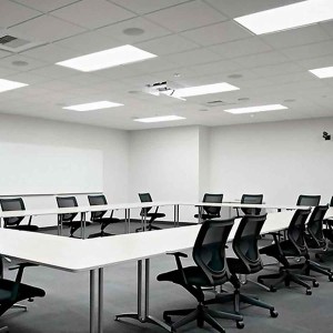 Painéis de led retangulares para salas de reunião e escritórios