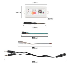 Controlador musical para tiras LED RGBW IC Pixel SPI Bluetooth y Wifi