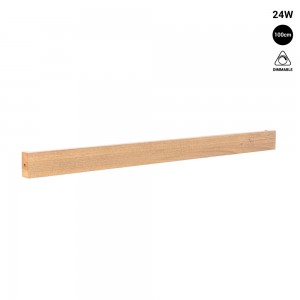 Aplique linear de parede em madeira "Wooden" - Regulável - 24W - 100cm