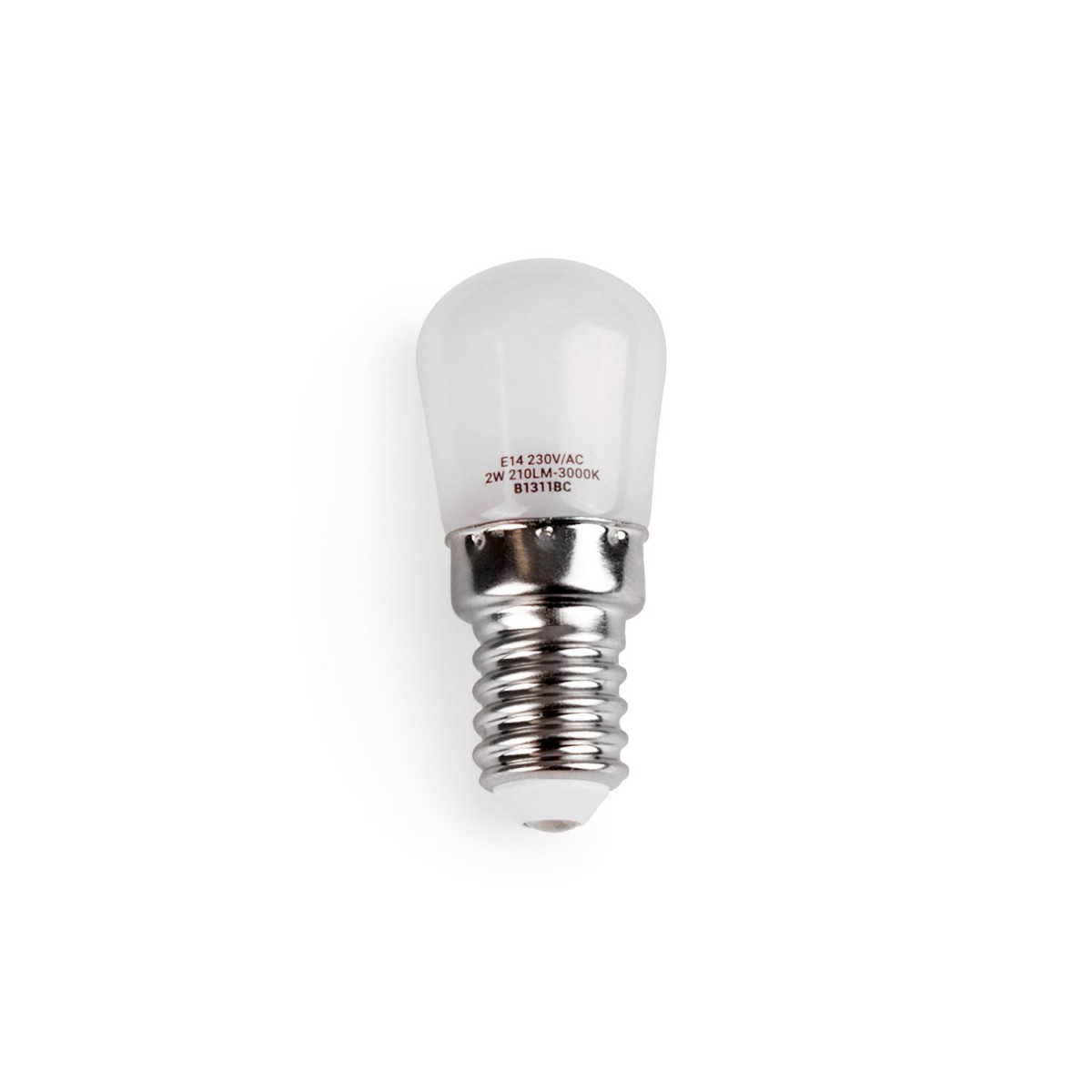 Lâmpada LED casquilho E14 2W tamanho reduzido