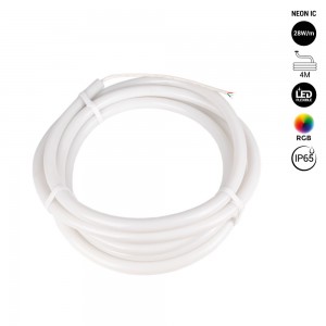 Neon LED flexível inteligente RGB neon IC - 360º circular - Ø22mm - 4 metros - 12V DC - 28W/m - IP65