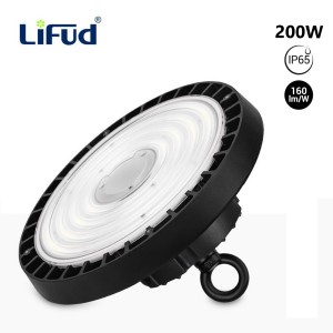 Campânula LED industrial - Driver LIFUD - 200W - 160lm/W - Chip PHILIPS - Regulável 1-10V - IP65