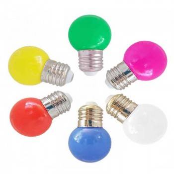 Lâmpada LED E27 1W de cor Lâmpada LED E27 1W de cor