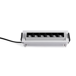 Projetor linear LED para encastrar - 10W - UGR18 - CRI90 - Chip OSRAM - 2800K