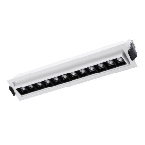 Foco linear LED de 20W para encastrar -Orientável - UGR18 - CRI90 - Chip OSRAM - 2800K