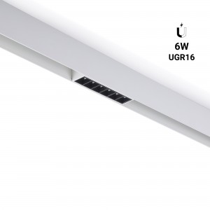 Luminária linear LED para carril magnético 48V- 6W- branco