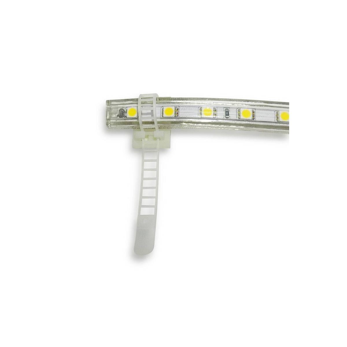 Flange plástica para Fitas LED com base adesiva 3M