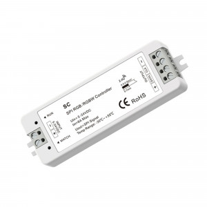 Controlador RGB / RGBW SPI para fitas de LED IC inteligentes 5-24V - RF 2.4G