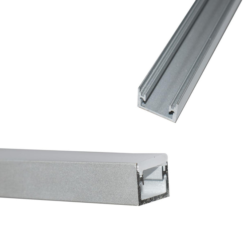 Perfil de alumínio para embutir no piso - Fita LED até 15 mm - 2 metro