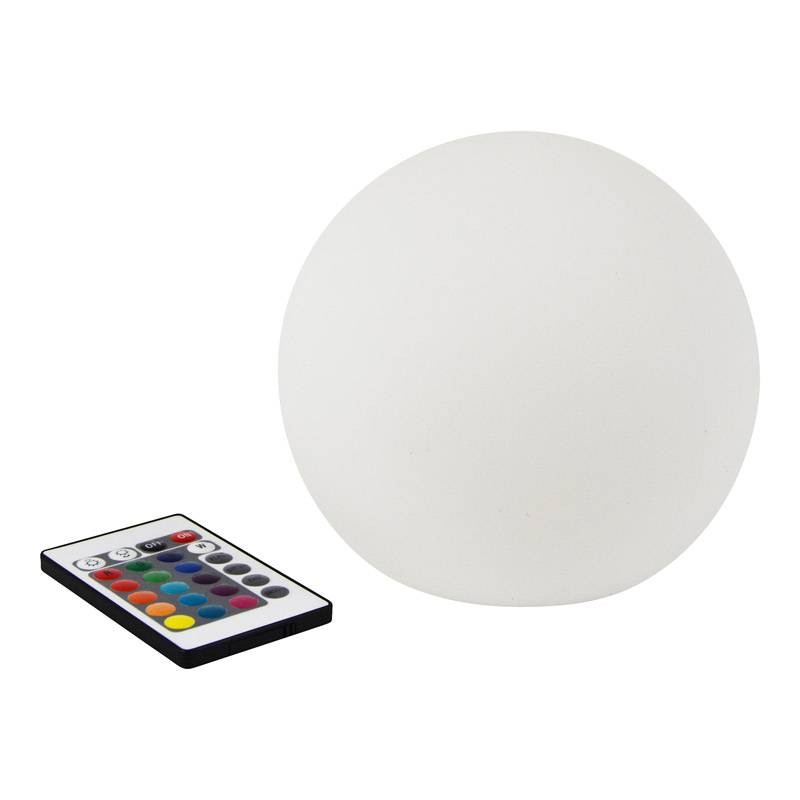 Candeeiro esfera LED 15 cm RGBW  Exterior recarregável