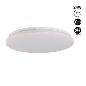 Candeeiro de teto LED circular de montagem em superfície 24W CCT - Ø38cm - 1780lm - IP20