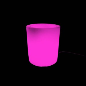 Vaso LED RGBW de Resina Branca, 40x40cm, 5W, IP65