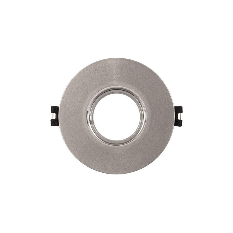 Aro para downlight circular basculante para lâmpada GU10/MR16 - prata