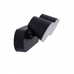 Aplique de parede exterior duplo "Tura" - 20,5W - Orientável - 3000K - IP54 - preto