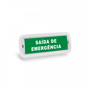 KIT Pictograma adesivo "Saída de Emergência" + Luz de  emergência 3W