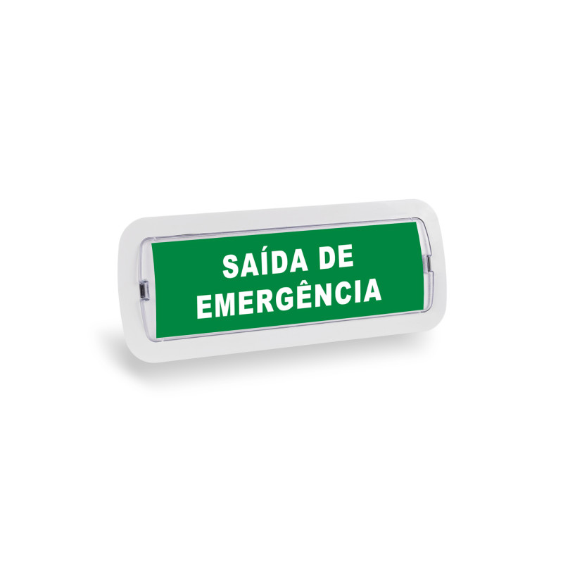 KIT Pictograma adesivo "Saída de Emergência" + Luz de  emergência 3W