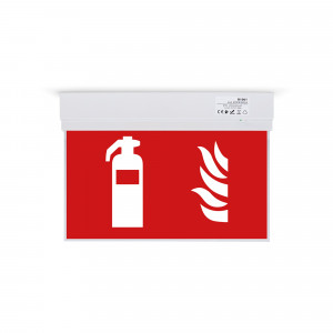 Luz de emergência permanente superfície com pictograma "Extintor de incêndio"