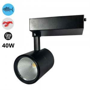 Foco projetor LED COB para carril monofásico especial para peixarias- 40W- cor branca