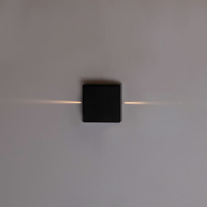 Aplique de parede quadrado LED para exterior "Karen 2" - 3W - IP54 - Saída de luz dupla face