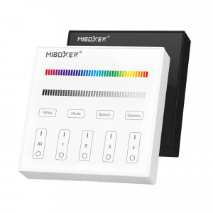 Painéis de controlo tátil para luminárias RGB e RGBW - 4 zonas - Preto - Milight