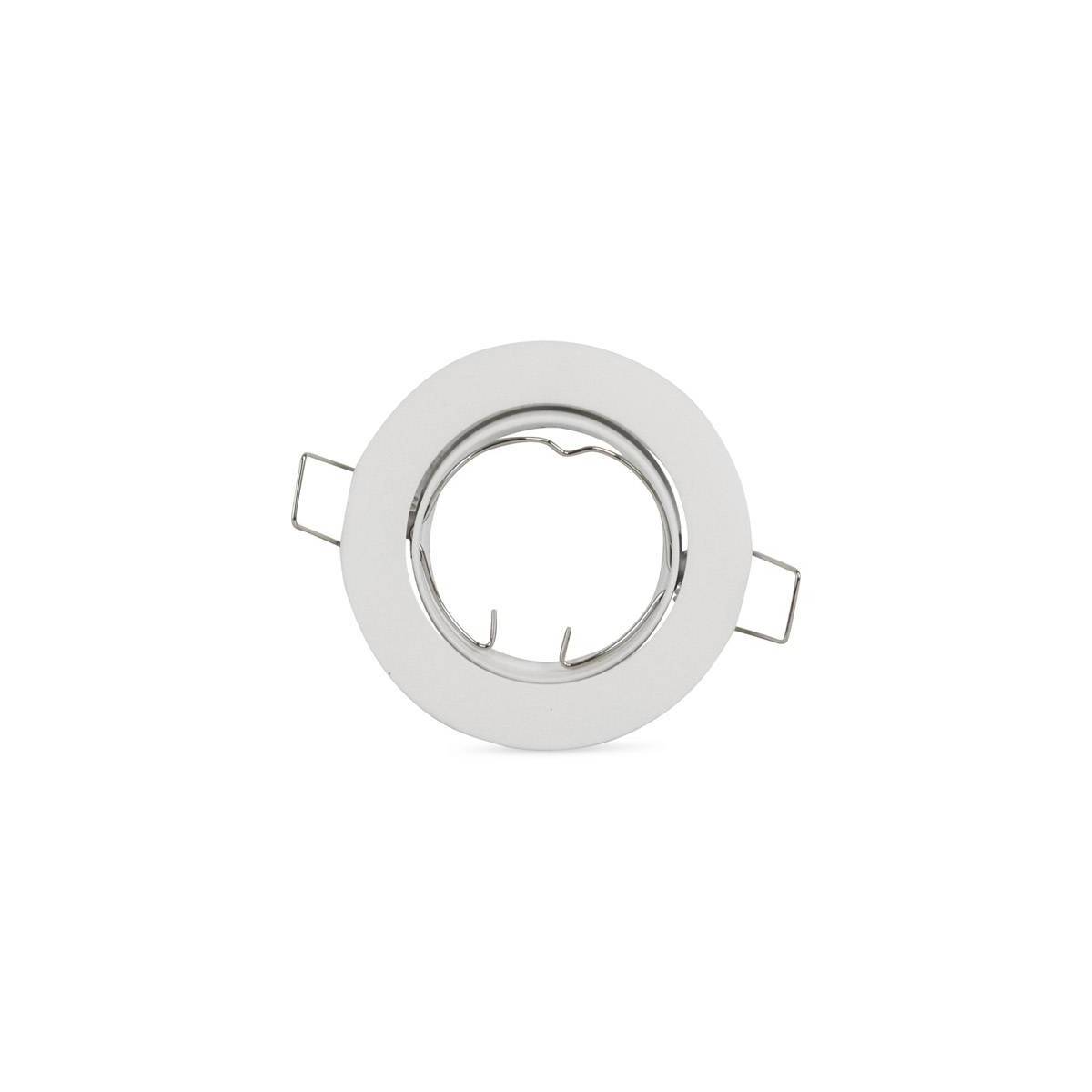 Aro downlight encastrável circular basculante para lâmpada GU10 / GU5.3