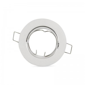 Aro downlight encastrável circular basculante para lâmpada GU10 / GU5.3