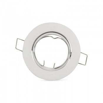 Aro downlight encastrável circular basculante para lâmpada GU10 / GU5.3 Aro downlight encastrável circular basculante para lâmpada GU10 / GU5.3
