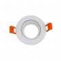 Aro downlight encastrável Ø85 mm basculante branco para GU10 / MR16 Aro downlight encastrável Ø85 mm basculante branco para GU10 / MR16