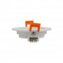 Aro downlight encastrável Ø85 mm basculante branco para GU10 / MR16 Aro downlight encastrável Ø85 mm basculante branco para GU10 / MR16