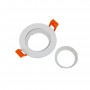 Aro downlight encastrável Ø85 mm basculante branco para GU10 / MR16 Aro downlight encastrável Ø85 mm basculante branco para GU10 / MR16