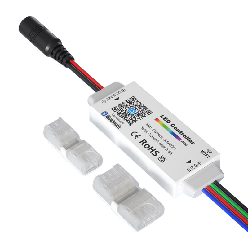 Mini controlador RGB - WiFi + Bluetooth - 5-24V DC - 3.5A