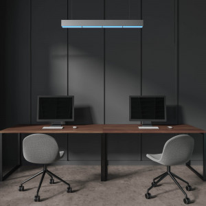 Luminária linear suspensa "Blue Skylight" SMART - CCT - Efeito céu - 48W - UGR16