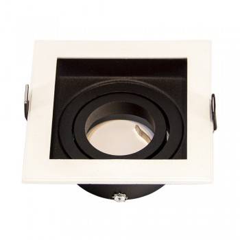 Aro encastrável quadrado basculante para lâmpada GU10 / MR16 IP20 Aro encastrável quadrado basculante para lâmpada GU10 / MR16 IP20