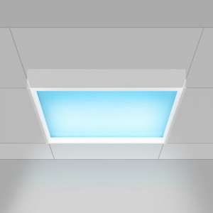Iluminação de teto regulável a 0-10v através do driver externo incluído.