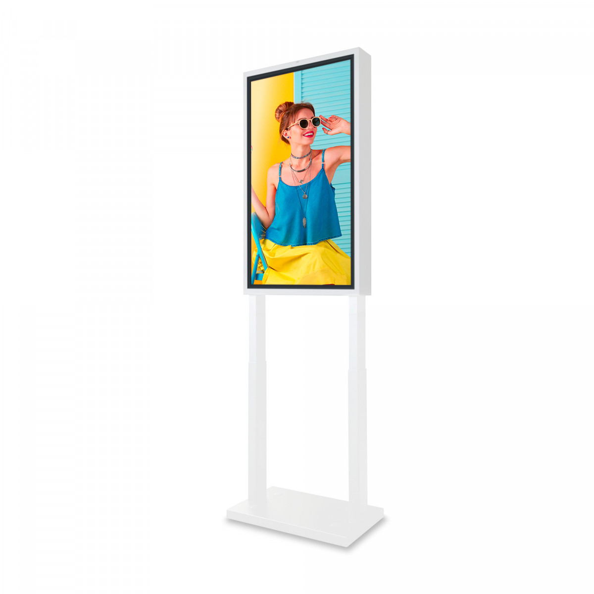 Ecrã LCD de 43" FULL HD para publicidade em montras - Android - Indoor- cor branca