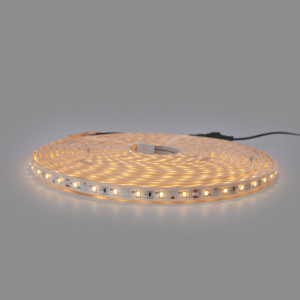 Rolo de 10 metros de fita LED na tonalidade branco quente - IP65