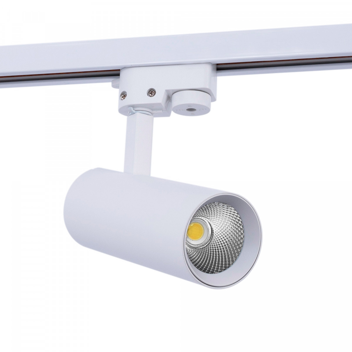 Projetor LED monofásico de montagem em calha CCT - 10W - CRI 90 - Driver KGP - Branco