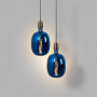 Lâmpada LED decorativa azulada para candeeiros suspensos